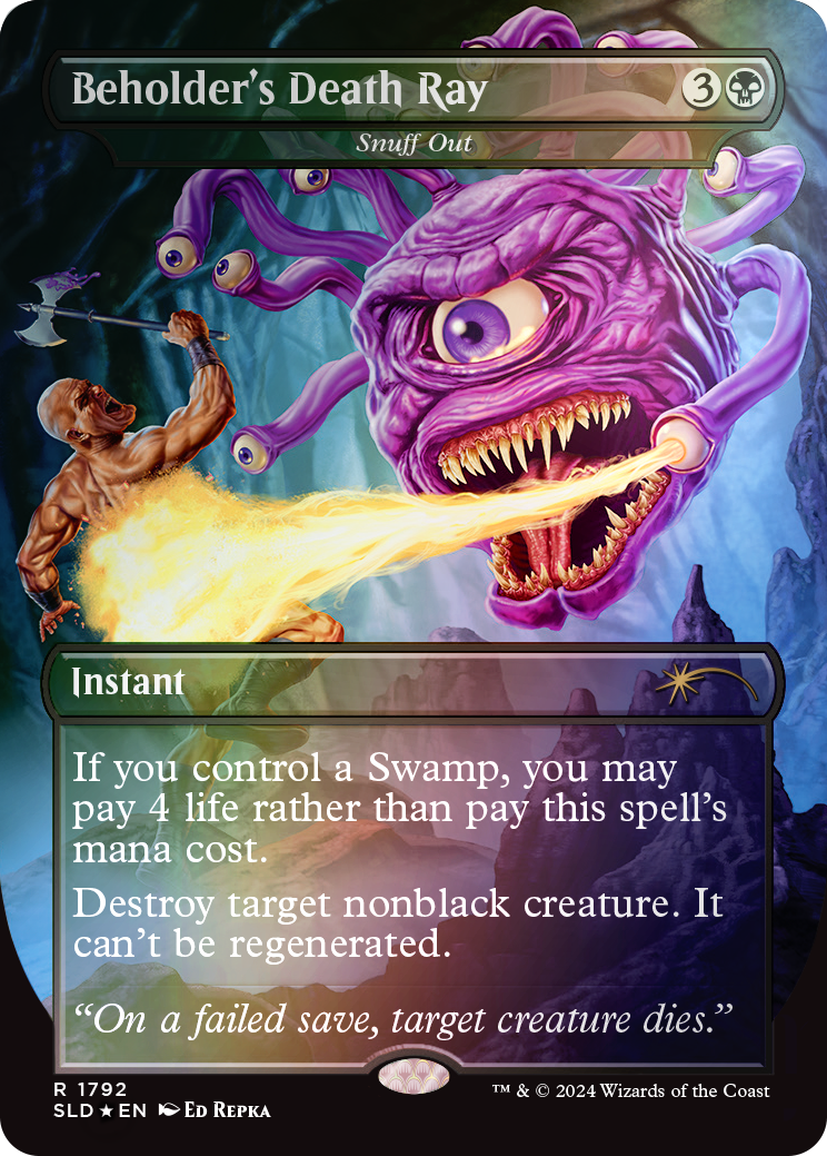 Magic the Gathering: Secret Lair x Dungeons & Dragons: Death is in the Eyes of the Beholder II: Rainbow Foil (English)