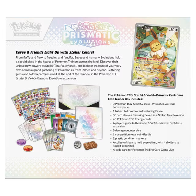 Pokémon: Scarlet & Violet: Prismatic Evolutions: Sealed Elite Trainer Box (English)