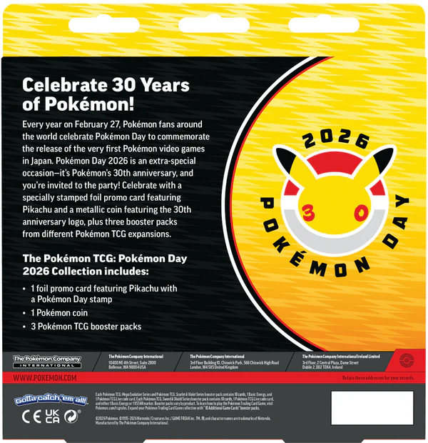 Pokémon: Mega Evolution: Sealed Pokemon Day 2026 Collection (English)