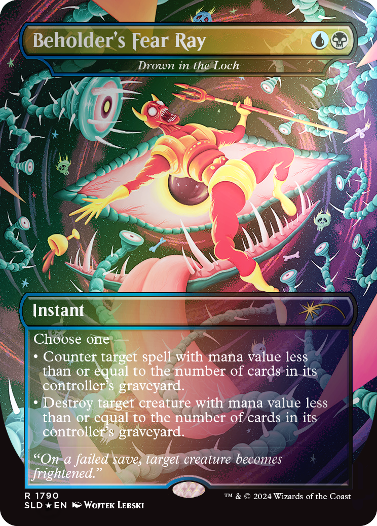 Magic the Gathering: Secret Lair x Dungeons & Dragons: Death is in the Eyes of the Beholder I: Rainbow Foil (English)