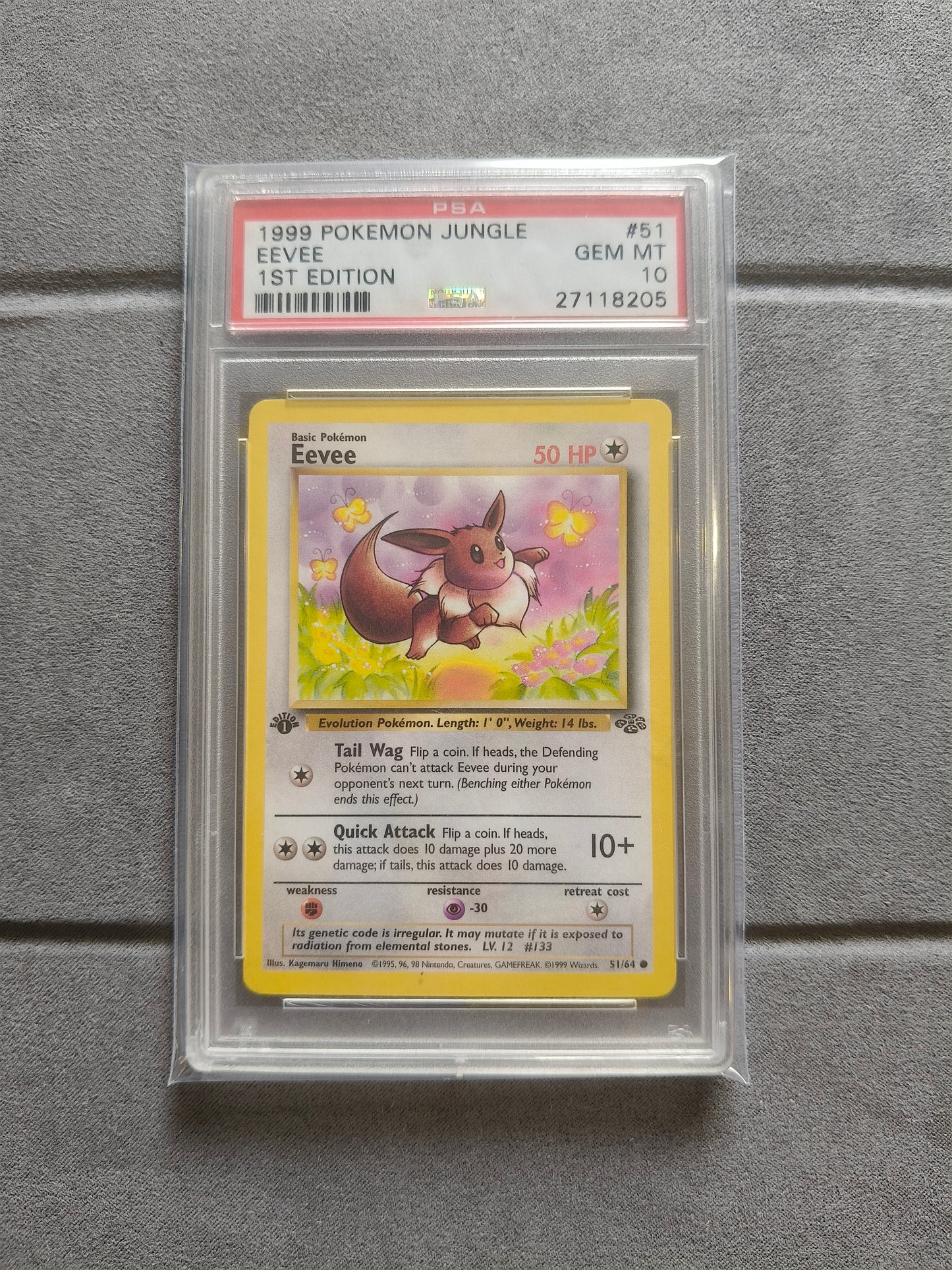 Pokemon: Eevee: 1999 Jungle #53: 1st Edition: PSA 10 (English)