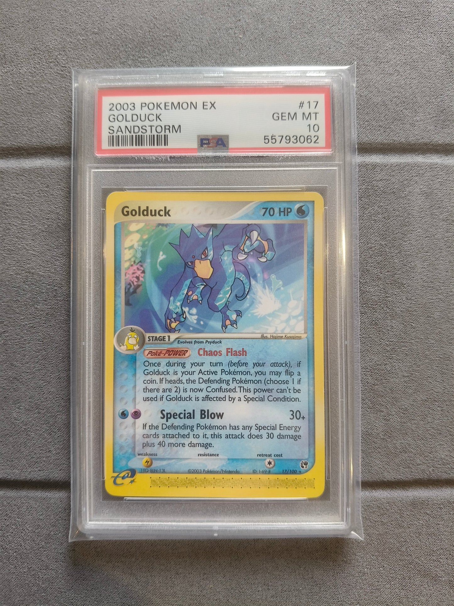Pokemon: Golduck: 2003 EX Sandstorm #17: PSA 10