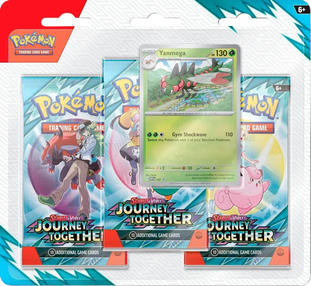 Pokemon: Mega Evolution: Journey Together: Sealed 3 Booster Pack: Yanmega Art (English)