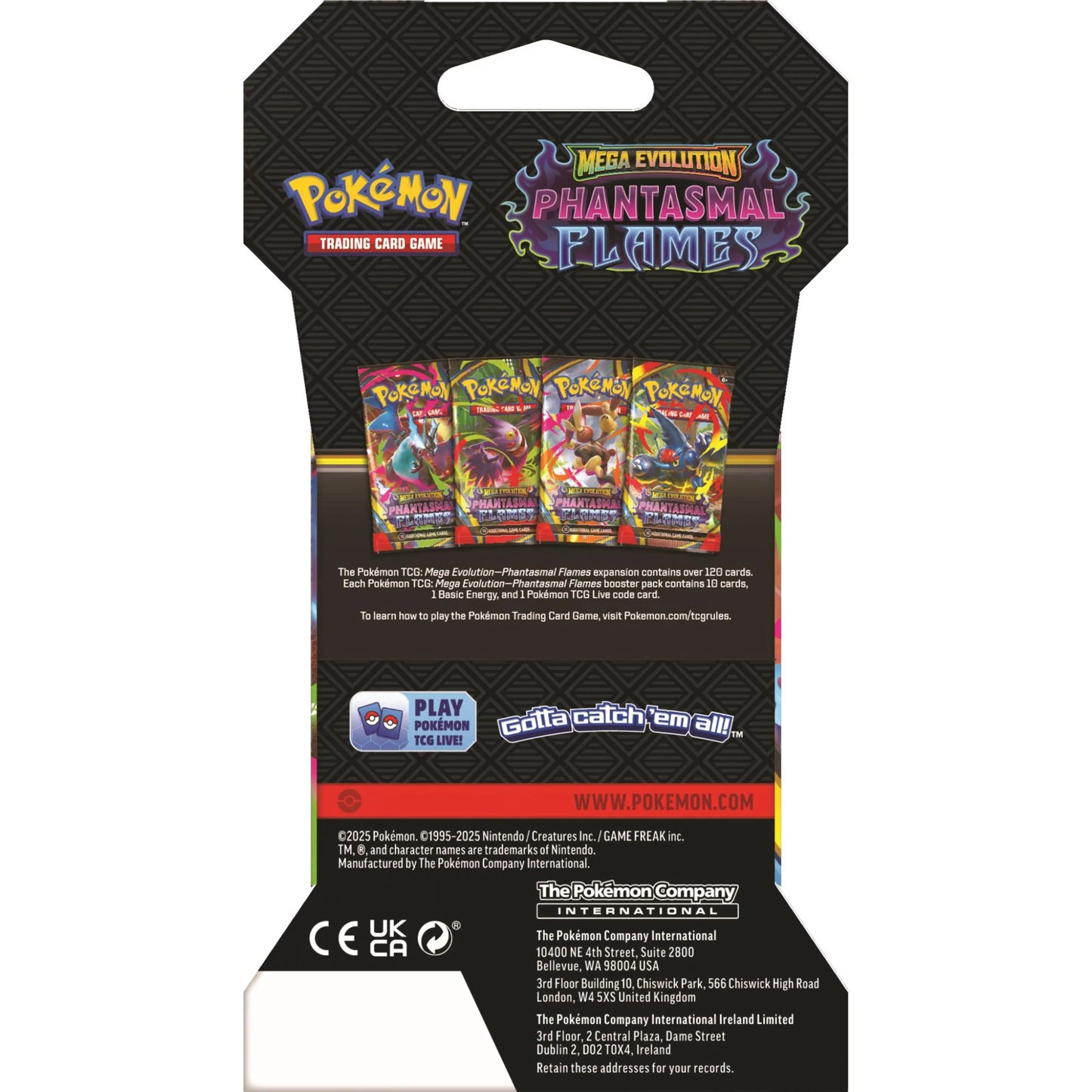 Pokemon: Mega Evolution: Phantasmal Flames: Sleeved Sealed Booster Pack (English)