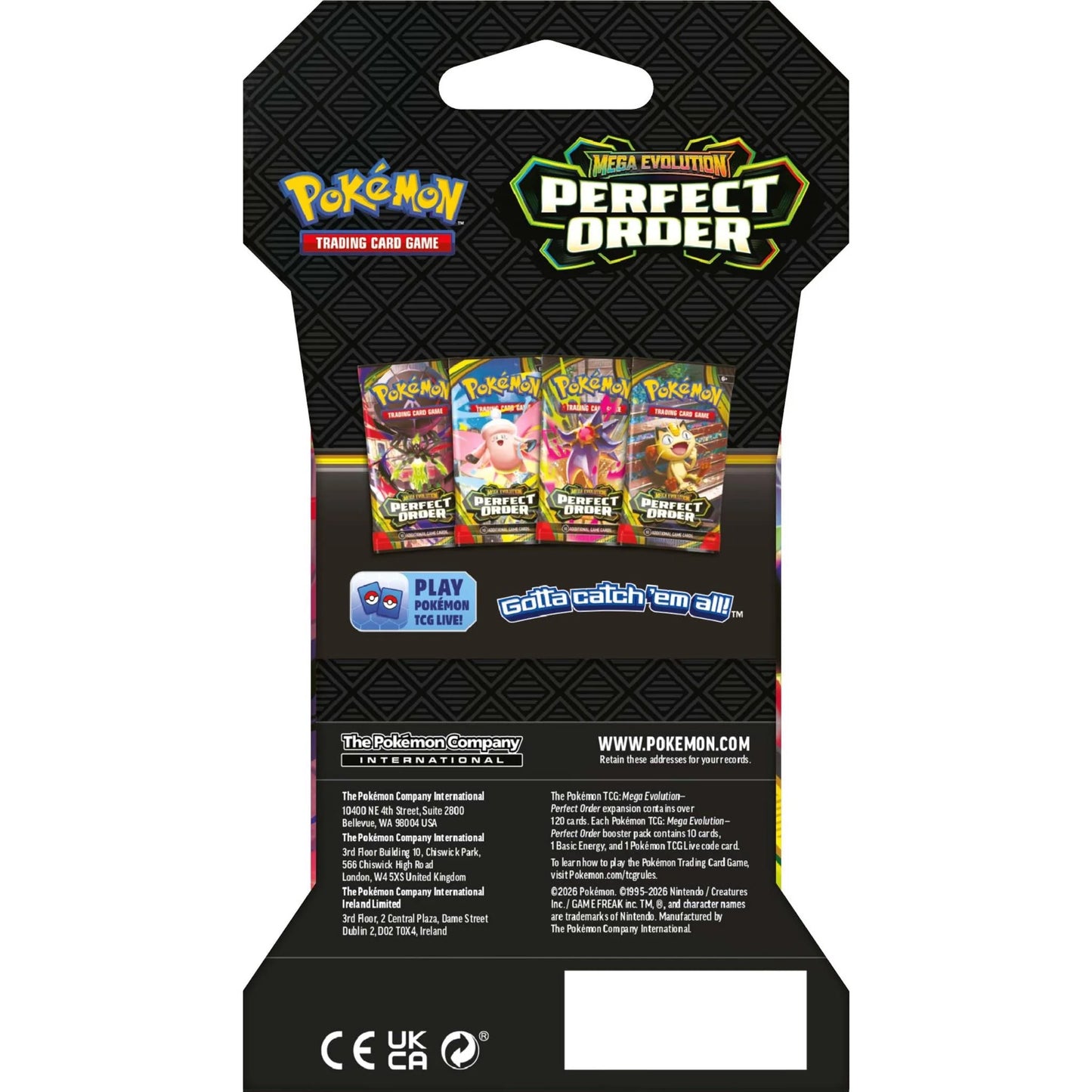 Pokemon: Mega Evolution: Perfect Order: Sleeved Sealed Booster Pack (English)