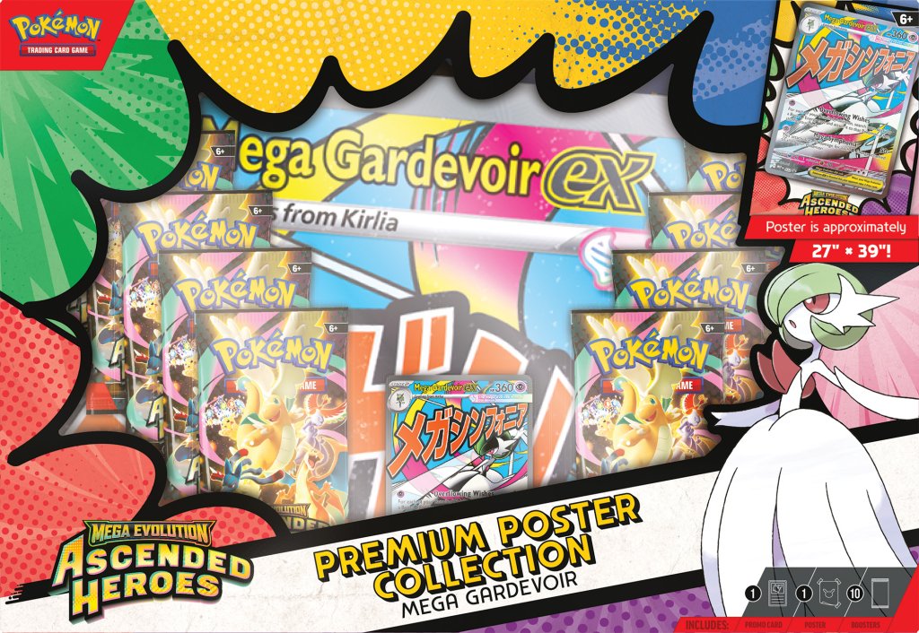 Pokemon: Mega Evolution: Ascended Heroes: Sealed Premium Poster Collection: Mega Gardevoir (English)
