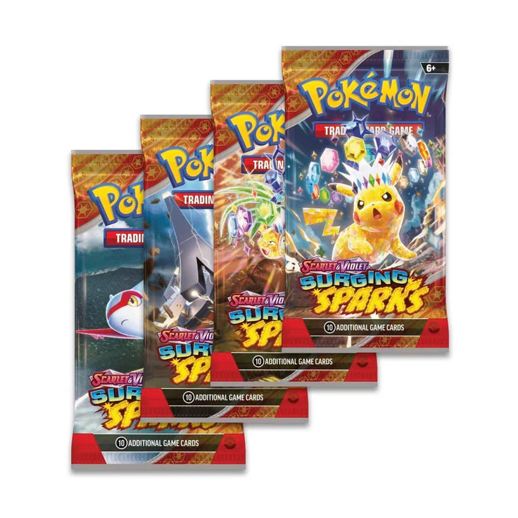 Pokemon: Scarlet & Violet: Surging Sparks: Sealed Booster Pack x4: Art Set (English)