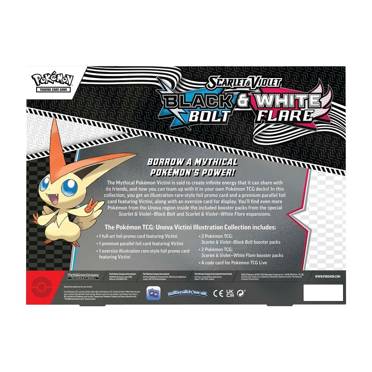 Pokémon: Scarlet & Violet: Black Bolt & White Flare: Sealed Victini Illustration Collection (English)