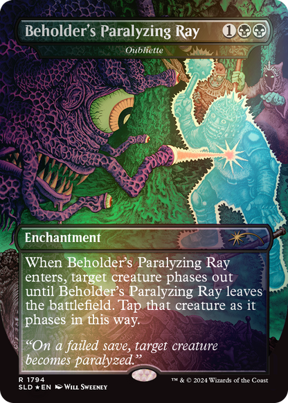Magic the Gathering: Secret Lair x Dungeons & Dragons: Death is in the Eyes of the Beholder II: Rainbow Foil (English)