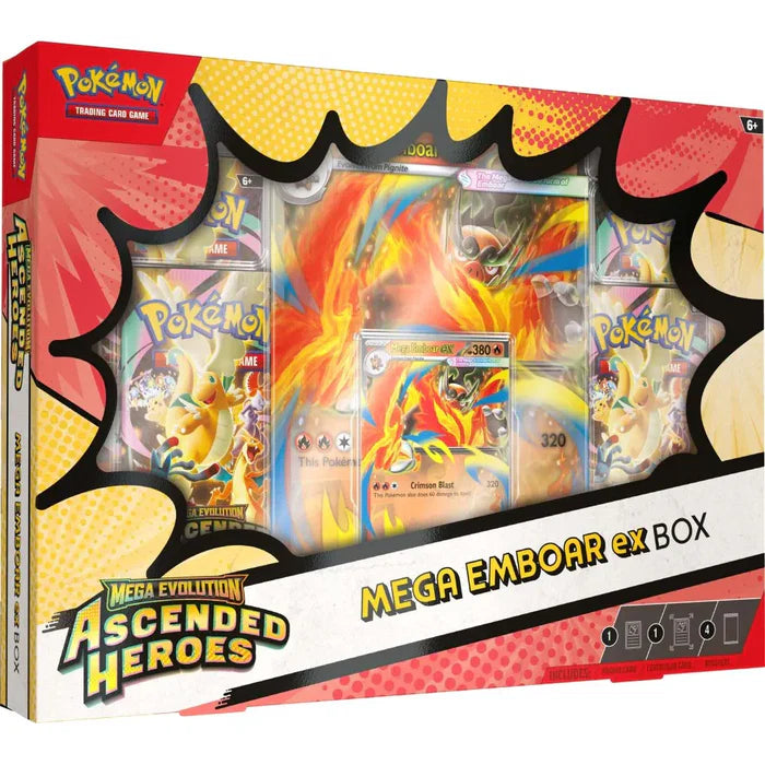 Pokemon: Mega Evolution: Ascended Heroes: Sealed Mega Emboar ex Collection (English)