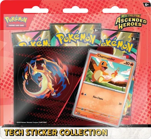 Pokémon: Scarlet & Violet: Ascended Heroes: Tech Sticker Collection: Charmander Art (English)