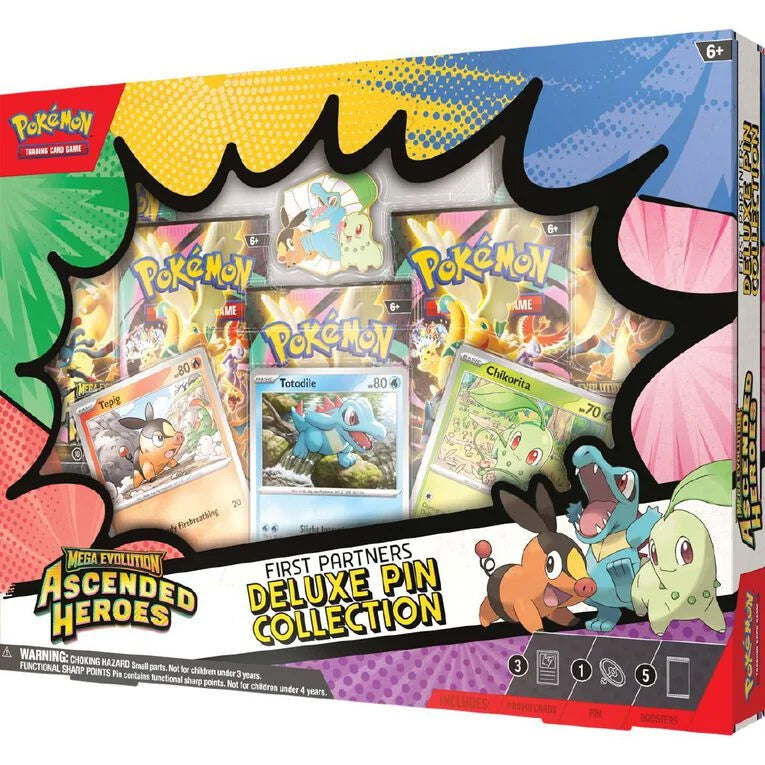 Pokemon: Mega Evolution: Ascended Heroes: Sealed First Partners Deluxe Pin Collection (English)