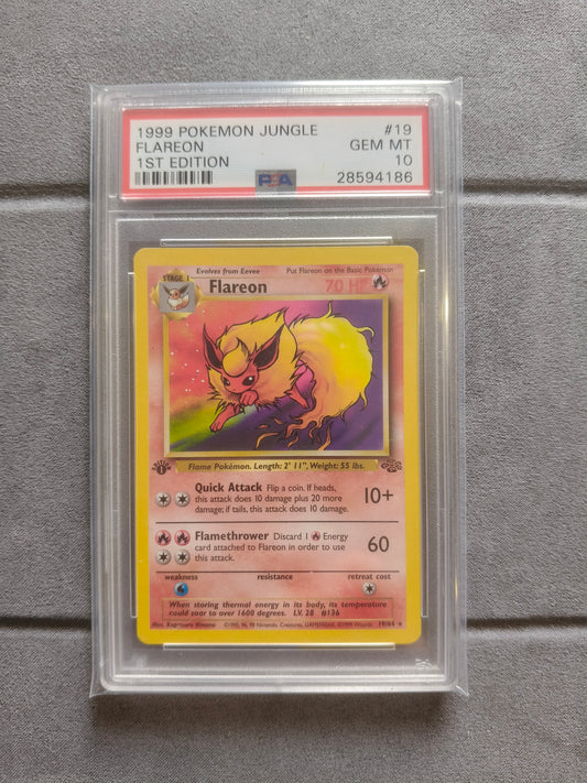 Pokemon: Flareon: 1999 Jungle #19: 1st Edition: PSA 10 (English)