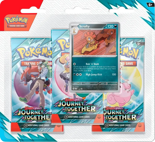 Pokemon: Mega Evolution: Journey Together: Sealed 3 Booster Pack: Scrafty Art (English)