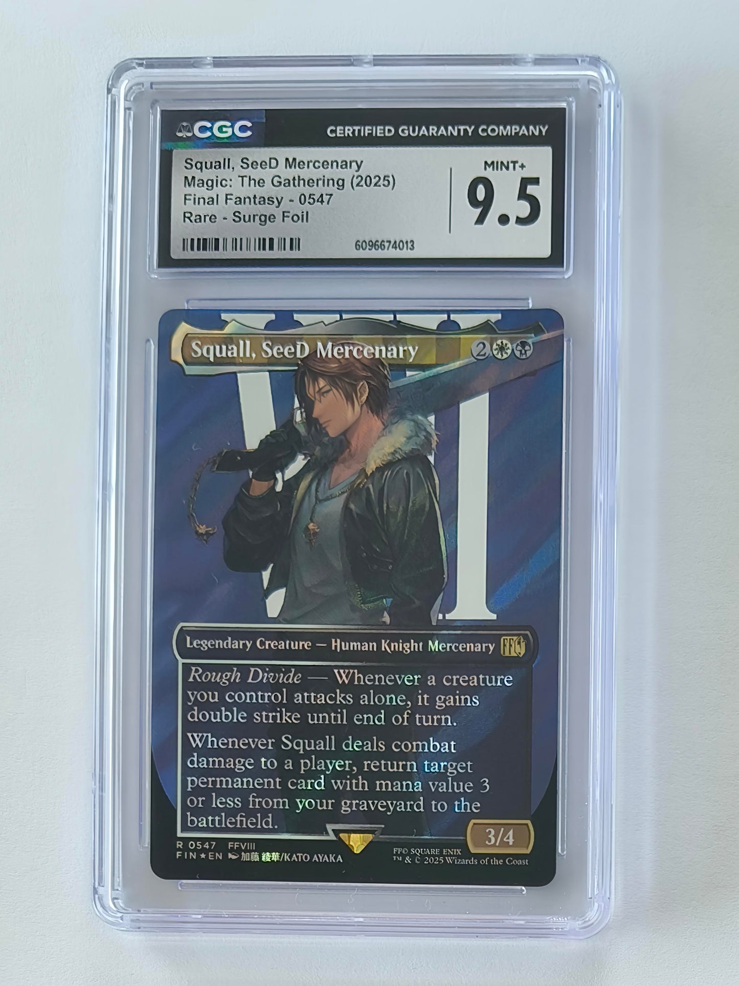 Magic the Gathering: Squall, SeeD Mercenary (Surge Foil): FIN0547: CGC Mint+ 9.5 (English)