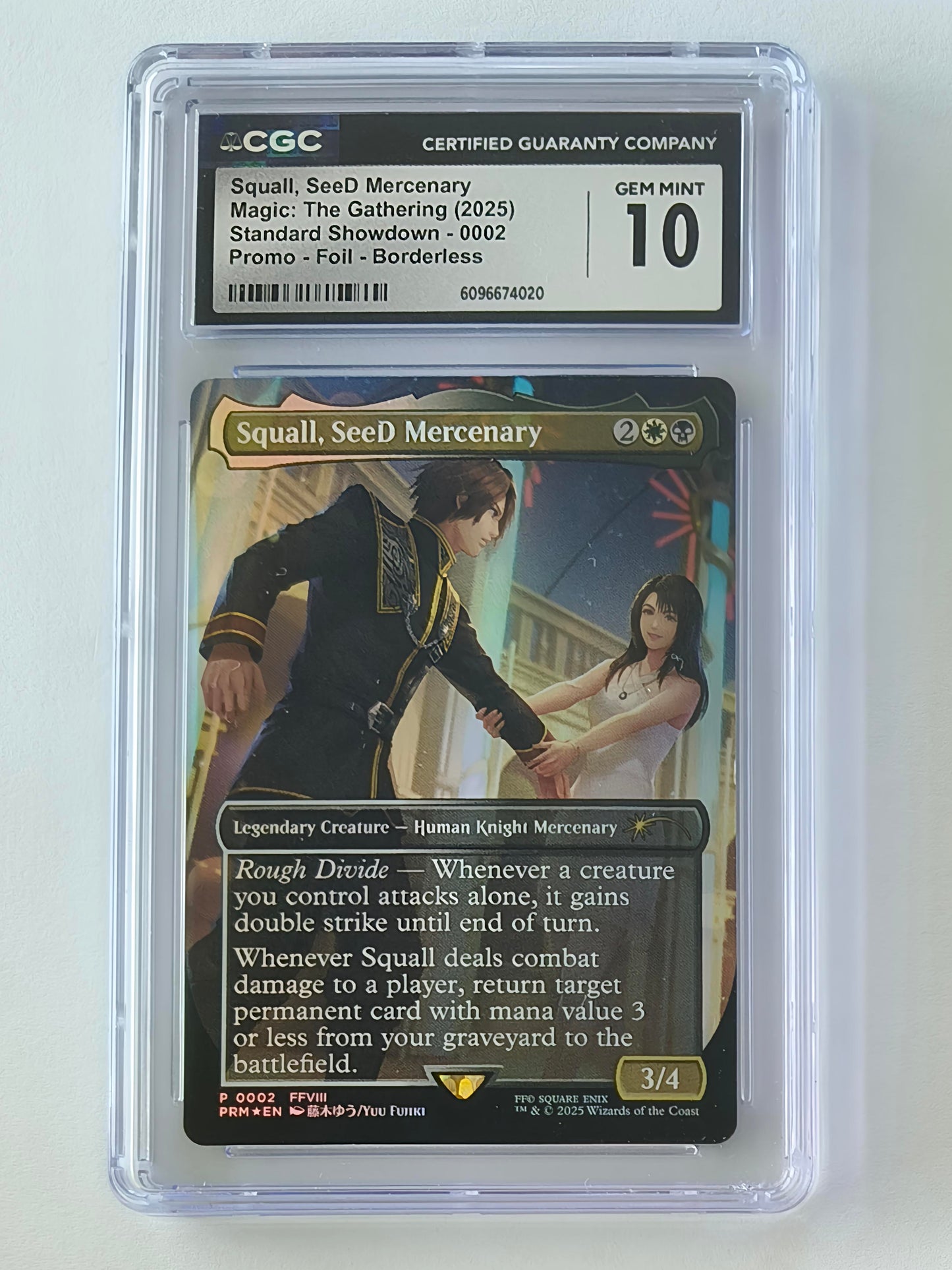 Magic the Gathering: Squall, SeeD Mercenary (Standard Showdown Promo / Foil): PRM0002: CGC Gem Mint 10 (English)