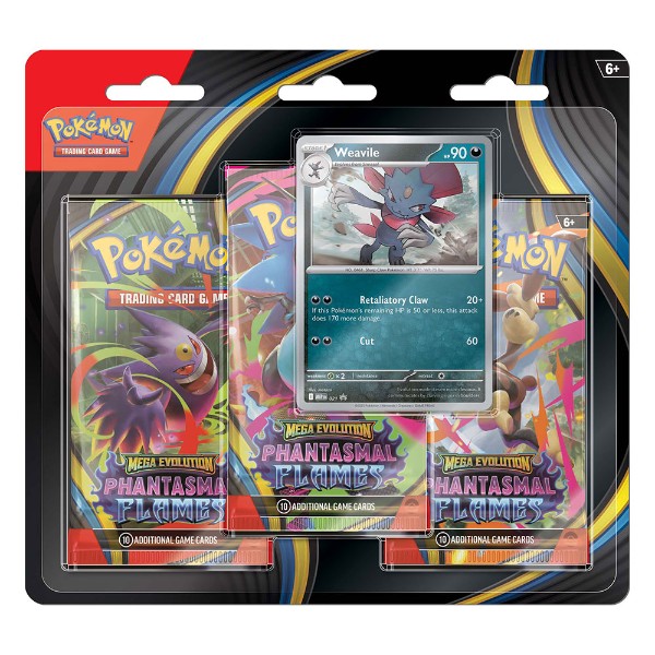 Pokemon: Scarlet & Violet: Mega Evolution - Phantasmal Flames: Sealed 3 Booster Pack (English)