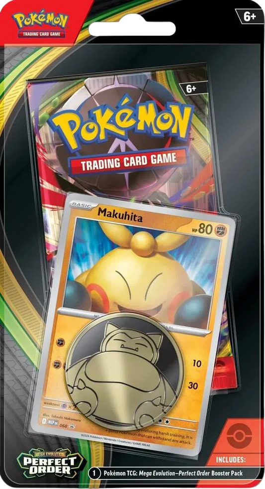 Pokemon: Mega Evolution: Perfect Order: Sealed Booster Pack Blister: Makuhita Art (English)
