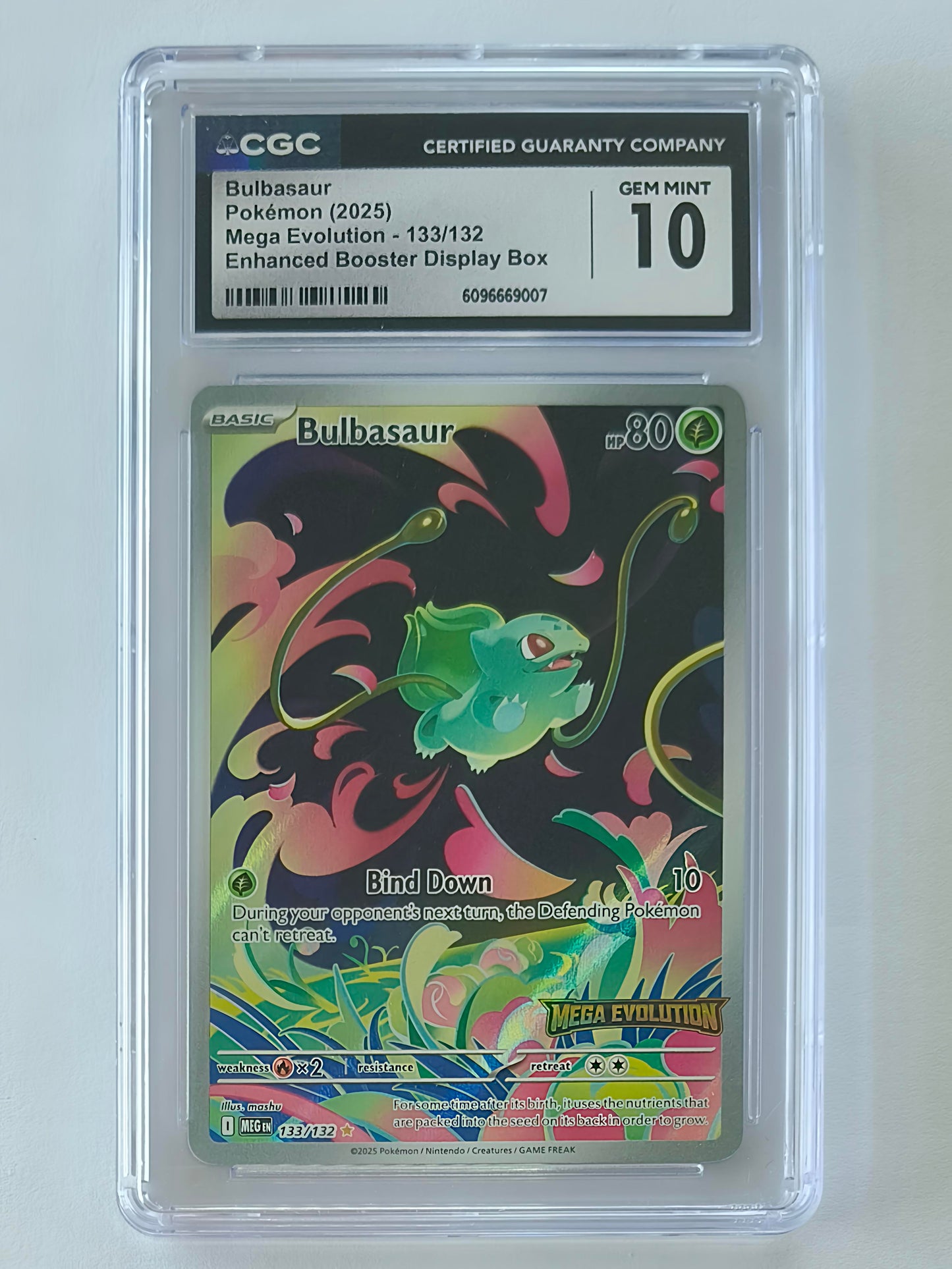 Pokemon: Bulbasaur (ME Stamped): 2025 Mega Evolution Promo #133: CGC Gem Mint 10 (English)