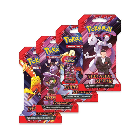 Pokemon: Scarlet & Violet: Destined Rivals: Sleeved Sealed Booster Pack x4: Art Set (English)