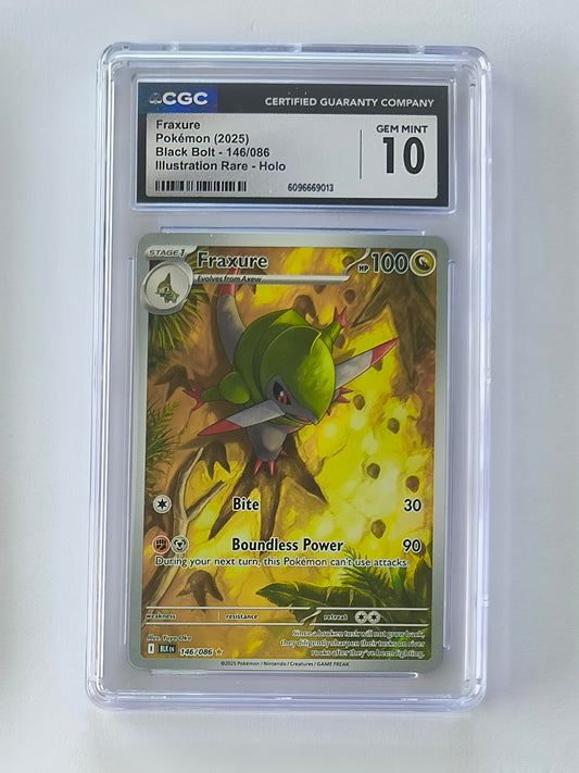 Pokemon: Fraxure: 2025 Black Bolt #146: CGC Gem Mint 10 (English)