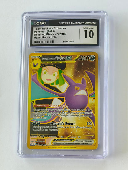 Pokemon: Team Rocket's Crobat ex: 2025 Destined Rivals #242: CGC Gem Mint 10 (English)
