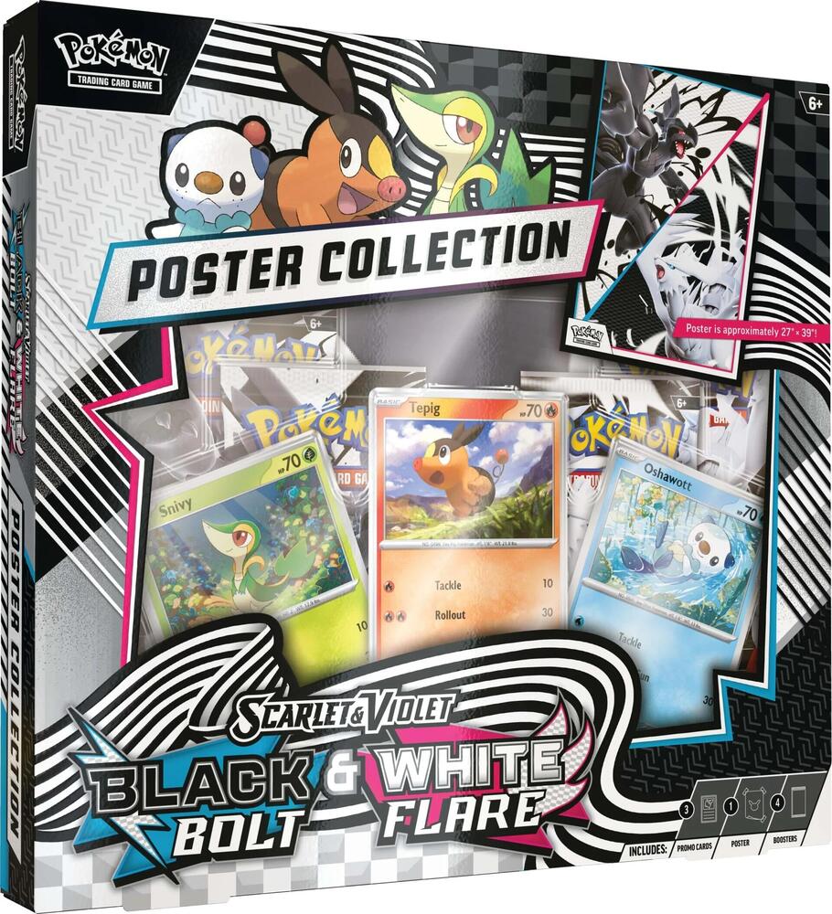 Pokémon: Scarlet & Violet: Black Bolt & White Flare: Sealed Poster Collection (English)