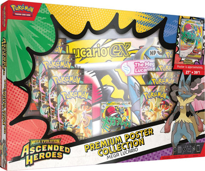 Pokemon: Mega Evolution: Ascended Heroes: Sealed Premium Poster Collection: Mega Lucario (English)
