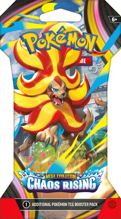 Pokemon: Mega Evolution: Chaos Rising: Sleeved Sealed Booster Pack (English)
