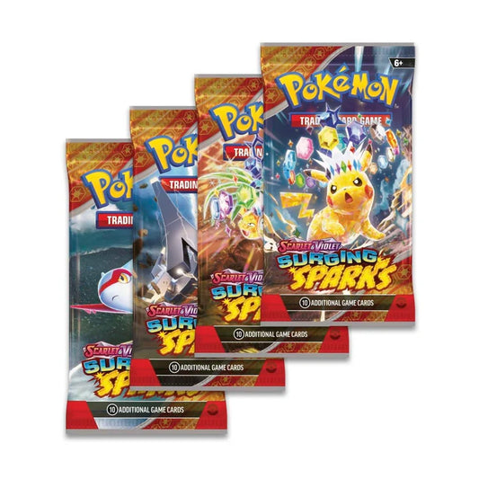 Pokemon: Scarlet & Violet: Surging Sparks: Sealed Booster Pack x4: Art Set (English)