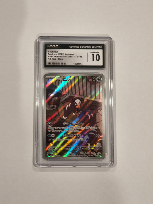 Pokemon: Houndour: 2023 Ruler of the Black Flame #115: CGC Gem Mint 10 (Japanese)