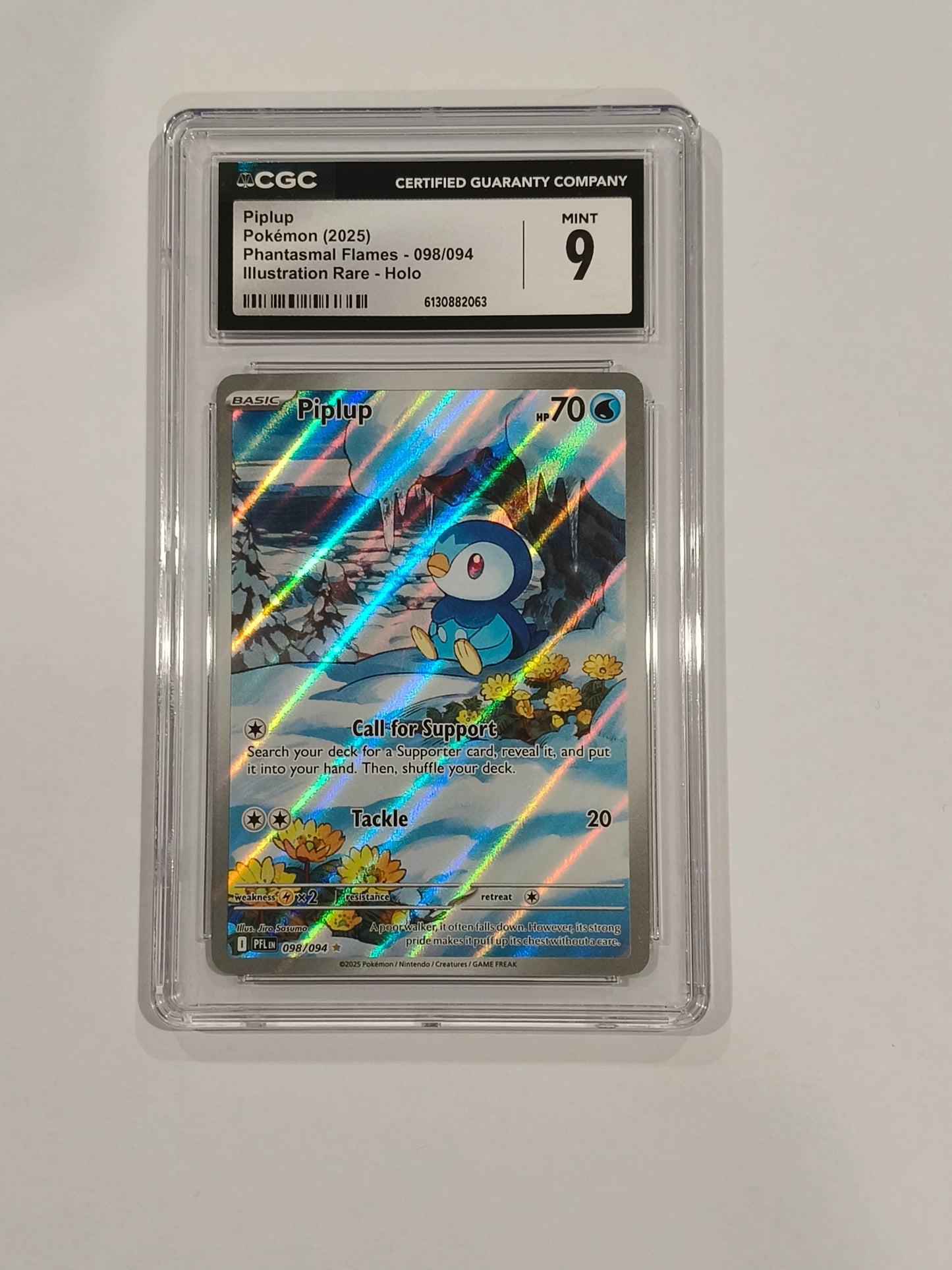 Pokemon: Piplup: 2025 Phantasmal Flames #098: CGC Mint 9 (English)